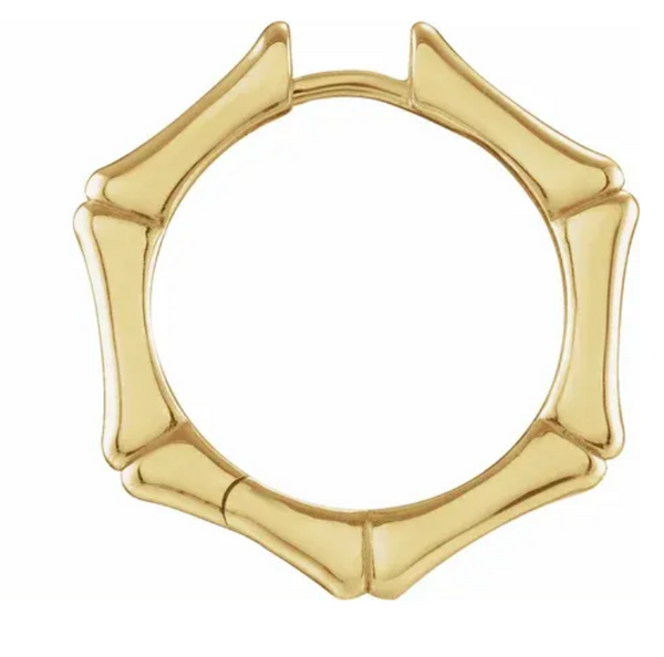 Hinged Bamboo Hoop Earrings