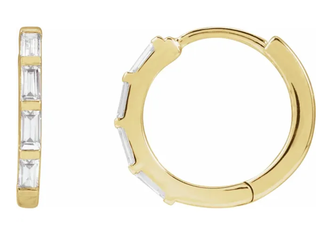 Diamond Hoop Earrings