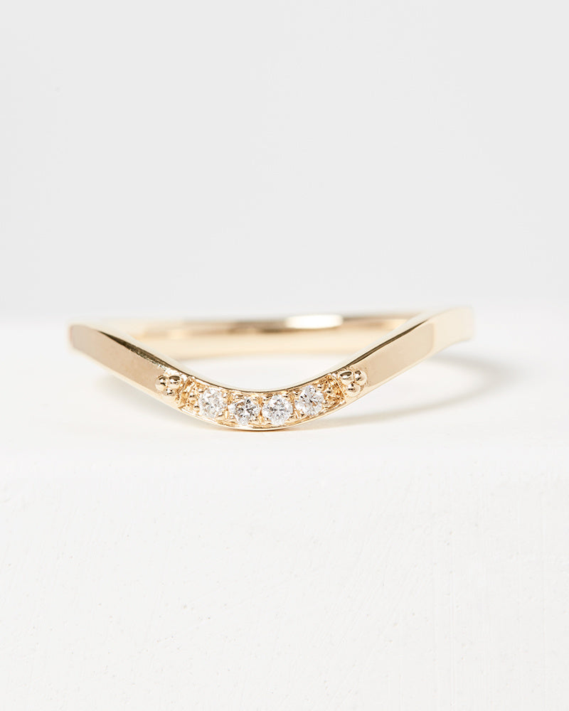 Curved Pavé Diamond Band